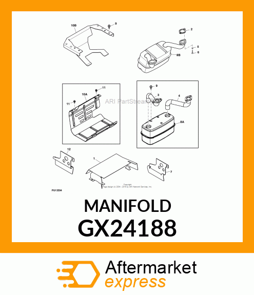 MANIFOLD, LH PIPE V/T Bamp;S GX24188