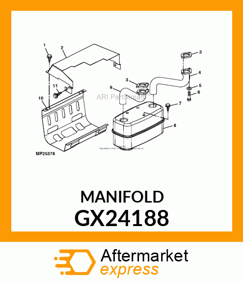 MANIFOLD, LH PIPE V/T Bamp;S GX24188