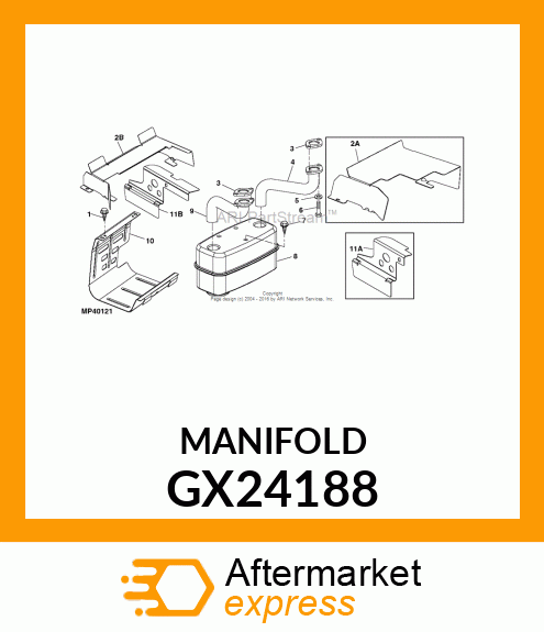 MANIFOLD, LH PIPE V/T Bamp;S GX24188