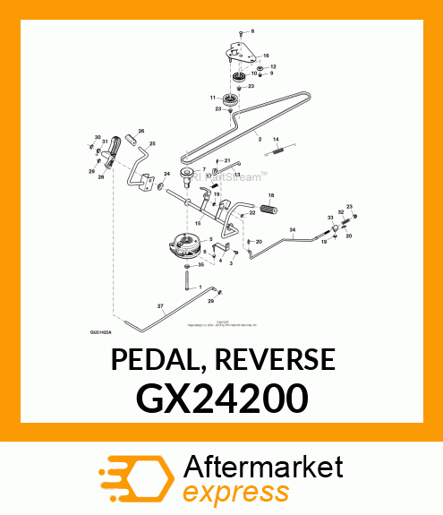 PEDAL, REVERSE GX24200