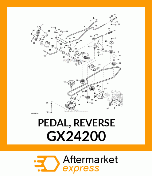 PEDAL, REVERSE GX24200
