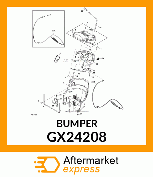 BUMPER, BUTTON GX24208