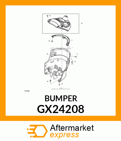 BUMPER, BUTTON GX24208