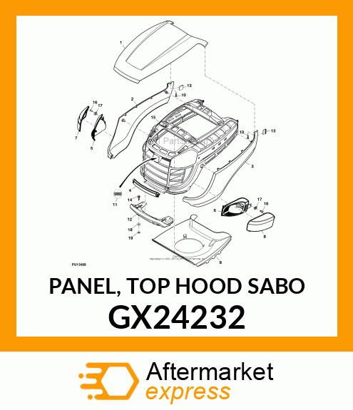 PANEL, TOP HOOD GX24232