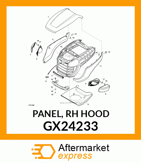 PANEL, RH HOOD GX24233