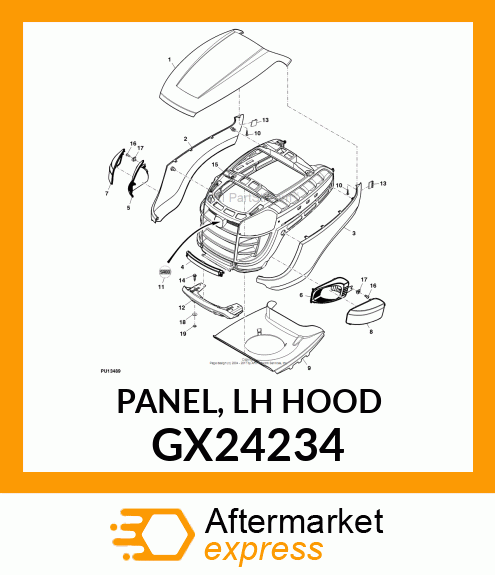 PANEL, LH HOOD GX24234