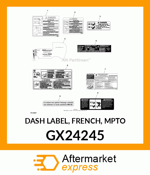 DASH LABEL, FRENCH, MPTO GX24245