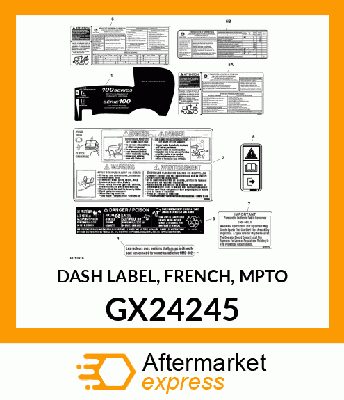 DASH LABEL, FRENCH, MPTO GX24245