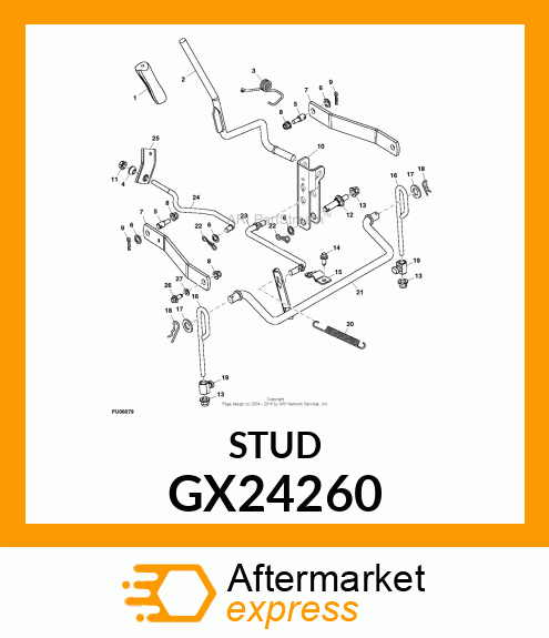 STUD, LIFT PIVOT GX24260