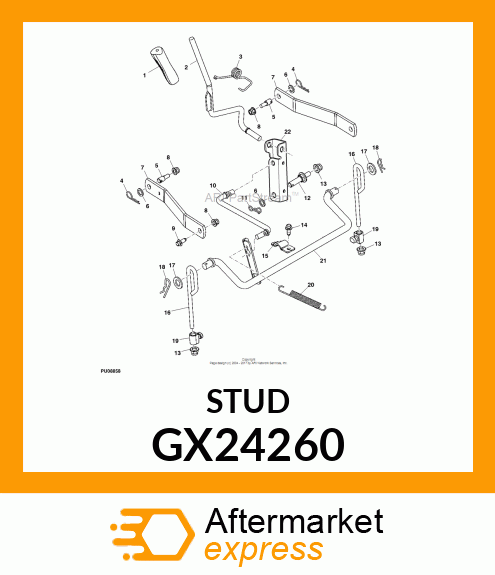 STUD, LIFT PIVOT GX24260