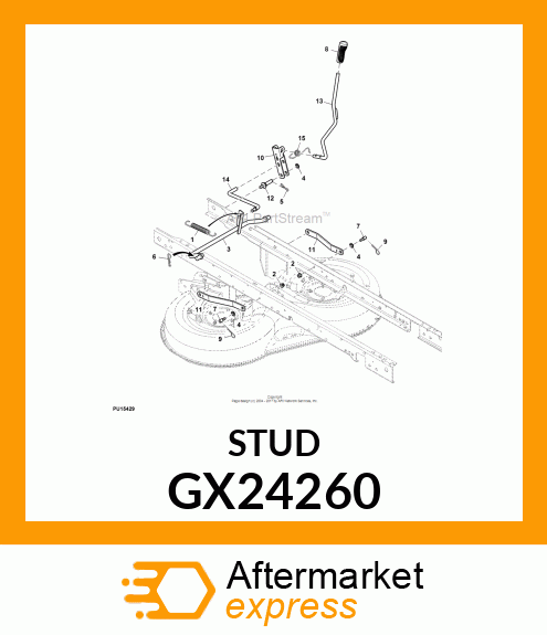 STUD, LIFT PIVOT GX24260