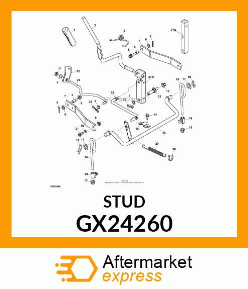 STUD, LIFT PIVOT GX24260