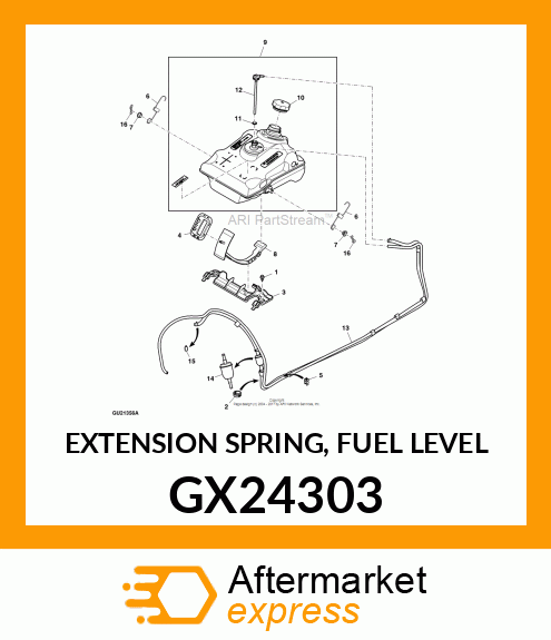 EXTENSION SPRING, FUEL LEVEL GX24303