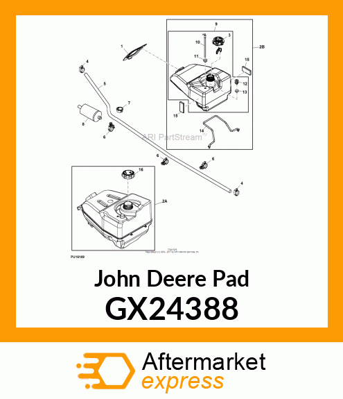 PAD, RD/RC GAS TANK SUPPORT GX24388