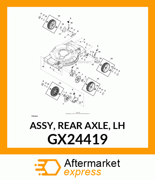 ASSY, REAR AXLE, LH GX24419