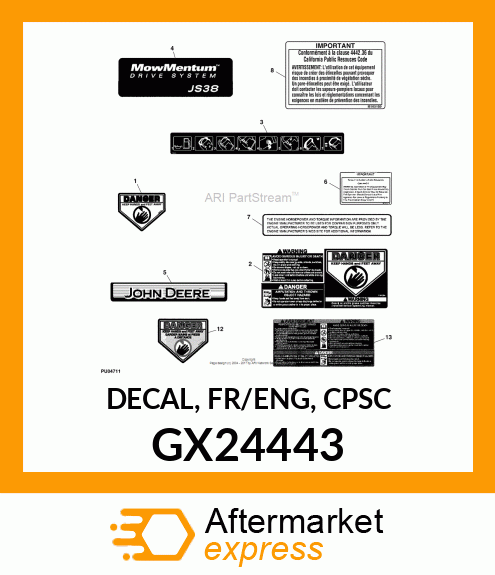 DECAL, FR/ENG, CPSC GX24443