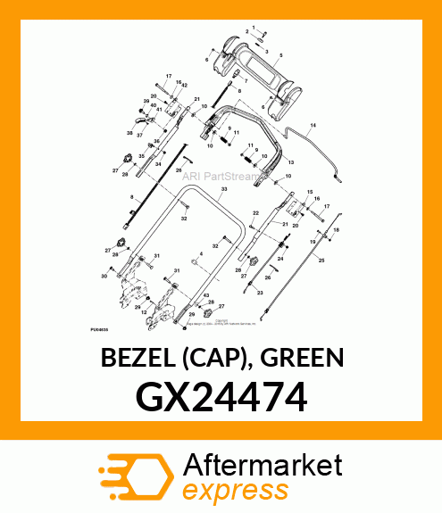 BEZEL (CAP), GREEN GX24474