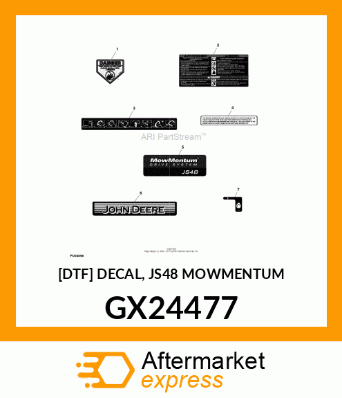 [DTF] DECAL, JS48 MOWMENTUM GX24477