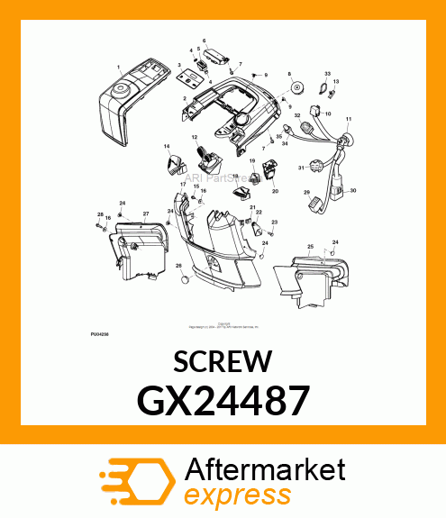 SCREW, SELF TPG, HEX WASHER HD GX24487