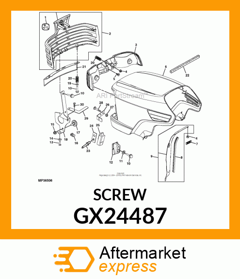 SCREW, SELF TPG, HEX WASHER HD GX24487