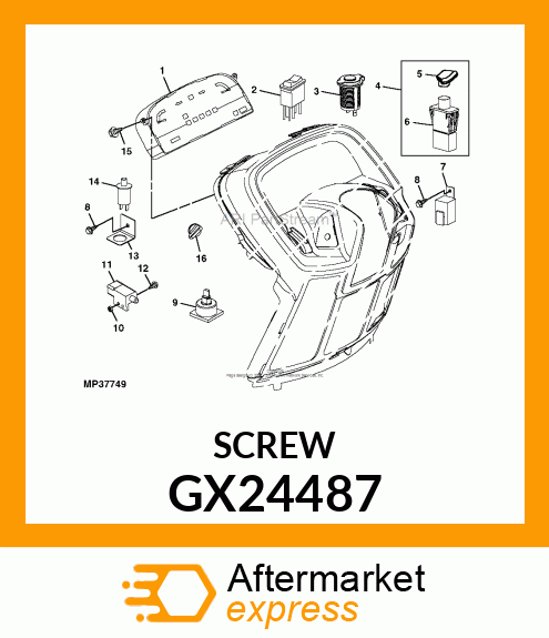 SCREW, SELF TPG, HEX WASHER HD GX24487