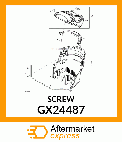 SCREW, SELF TPG, HEX WASHER HD GX24487