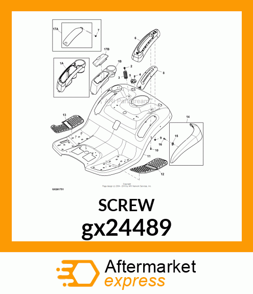 SCREW, SELF TPG, HEX WASHER HD gx24489