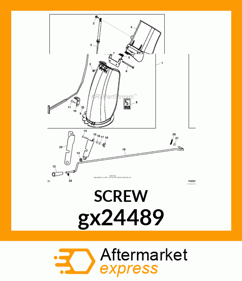 SCREW, SELF TPG, HEX WASHER HD gx24489