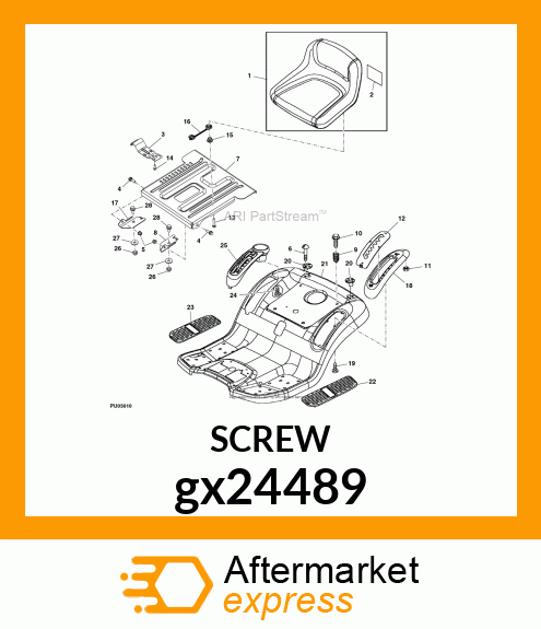 SCREW, SELF TPG, HEX WASHER HD gx24489