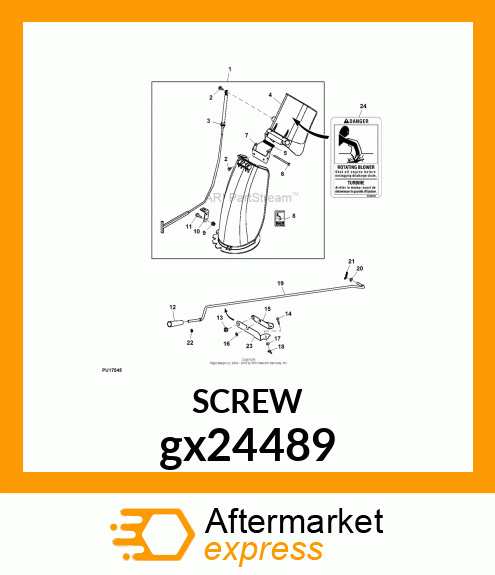 SCREW, SELF TPG, HEX WASHER HD gx24489