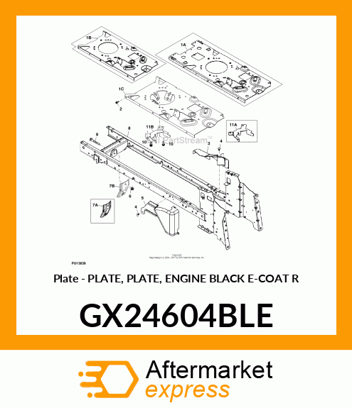 PLATE, ENGINE X130R GX24604BLE