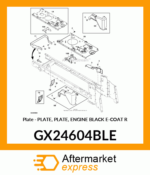 PLATE, ENGINE X130R GX24604BLE