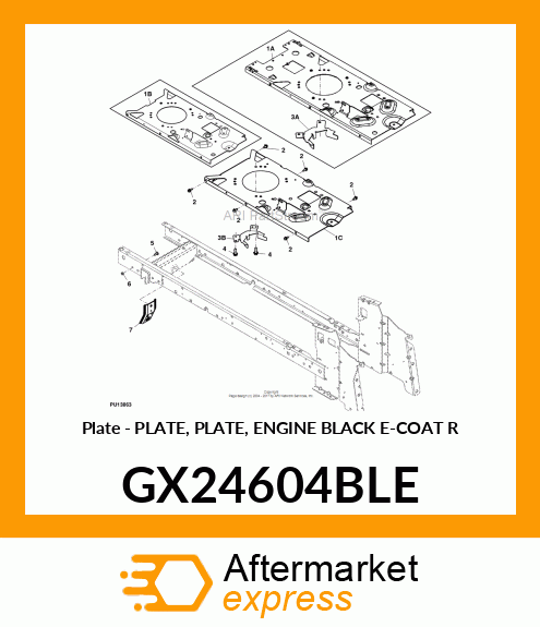 PLATE, ENGINE X130R GX24604BLE