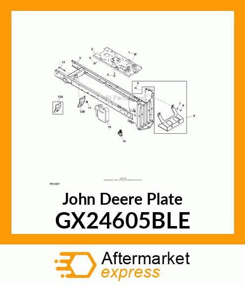 PLATE, ENGINE GX24605BLE