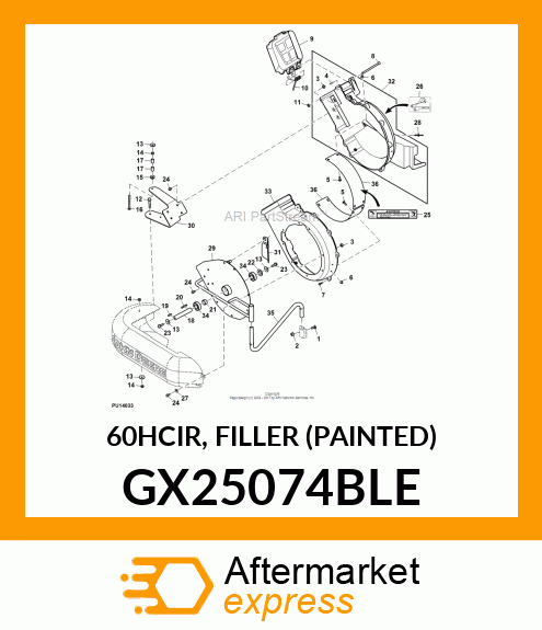 60HCIR, FILLER (PAINTED) GX25074BLE