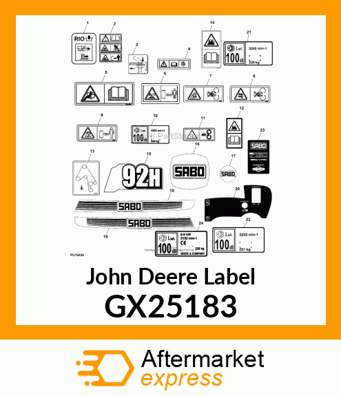 LABEL, LWA SOUND POWER X155R GX25183