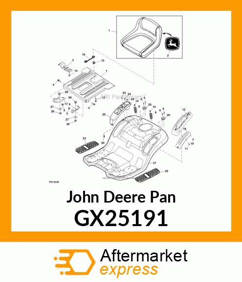 PAN, SEAT PAN GX25191