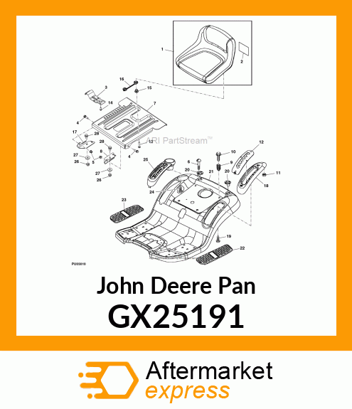 PAN, SEAT PAN GX25191