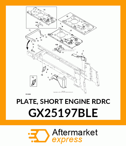 PLATE, SHORT ENGINE RDRC GX25197BLE
