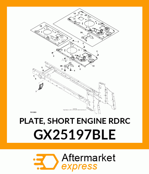 PLATE, SHORT ENGINE RDRC GX25197BLE