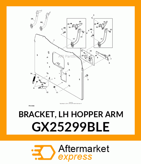 BRACKET, LH HOPPER ARM GX25299BLE