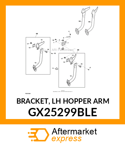 BRACKET, LH HOPPER ARM GX25299BLE