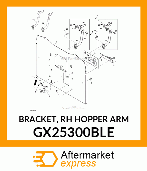 BRACKET, RH HOPPER ARM GX25300BLE