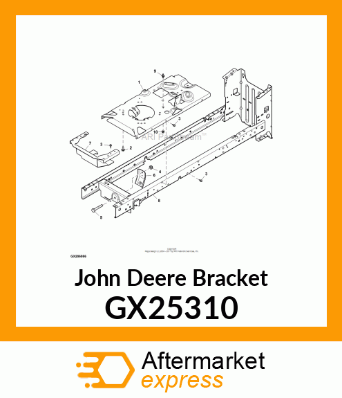 BRACKET, BRACKET, HOOD PIVOT SUPPOR GX25310