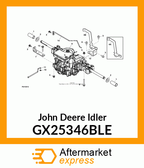 IDLER, RDRC TRACTION GUIDE GX25346BLE