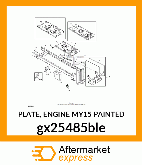 PLATE, ENGINE MY15 PAINTED gx25485ble