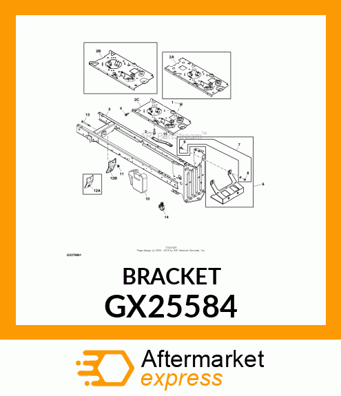 BRACKET, DECK HANGER GX25584