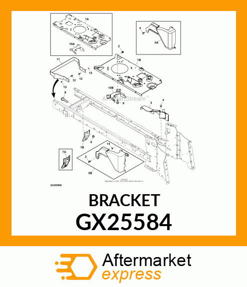 BRACKET, DECK HANGER GX25584