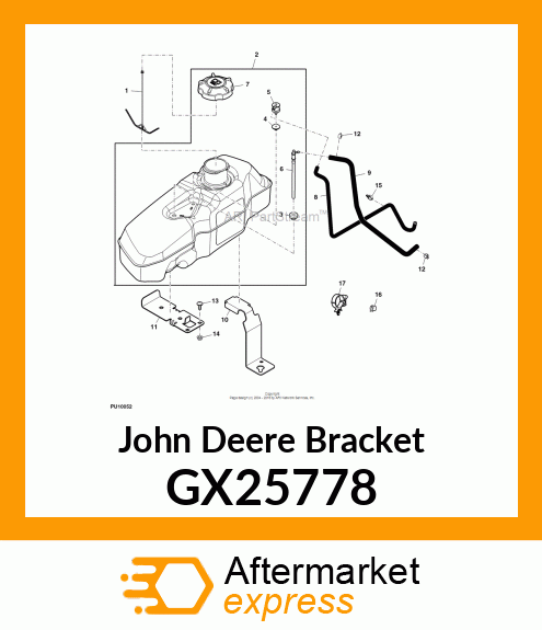 BRACKET, REAR FUEL TANK GX25778