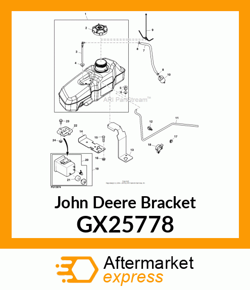 BRACKET, REAR FUEL TANK GX25778